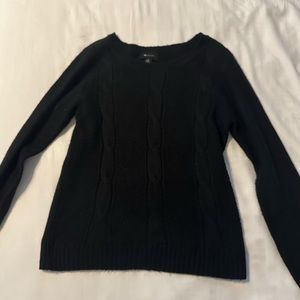 Black knit sweater with shimmer